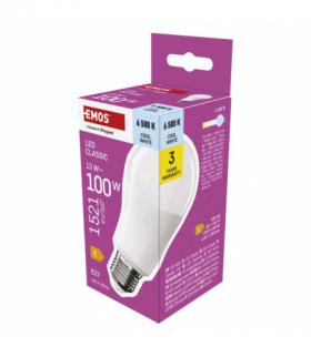 Żarówka LED Classic A60 E27 13 W (100 W) 1521 lm zimna biel EMOS ZQ5E64