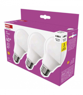 Żarówka LED Classic A60 E27 7 W (60 W) 806 lm neutralna biel EMOS ZQ5E43.3