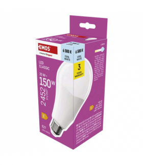 Żarówka LED Classic A80 E27 20 W (150 W) 2452 lm 2452 lm zimna biel EMOS ZQ5E84