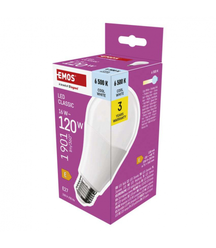 Żarówka LED Classic A70 E27 16 W (120 W) 1901 lm 1901 lm zimna biel EMOS ZQ5E74