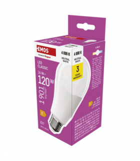 Żarówka LED Classic A70 E27 16 W (120 W) 1901 lm 1901 lm Zimna biel EMOS ZQ5E73