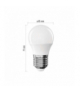 Żarówka LED Classic Mini Globe E27 4,2 W (40 W) 470 lm zimna biel EMOS ZQ6E24
