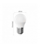 Żarówka LED Basic Mini Globe E27 5,5 W (40 W) 470 lm 470 lm Ciepła biel EMOS ZL6F22