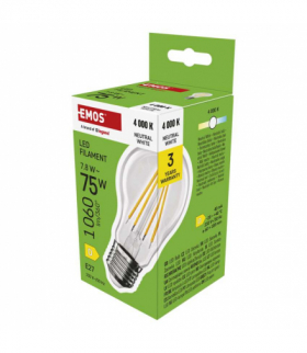 Żarówka LED Filament A60 E27 7,8 W (75 W) 1060 lm 1060 lm neutralna biel EMOS ZF5D53