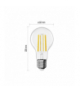 Żarówka LED Filament A60 E27 10,5 W (100 W) 1521 lm 1521 lm ciepła biel EMOS ZF5D62