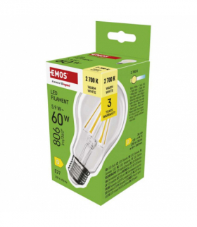 Żarówka LED Filament A60 E27 5,9 W (60 W) 806 lm ciepła biel EMOS ZF5D42