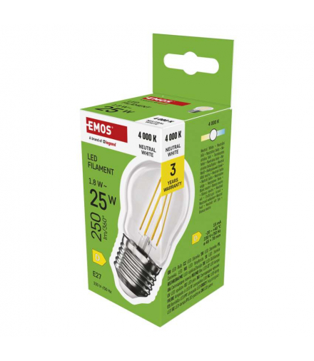 Żarówka LED Filament Mini Globe E27 1,8 W (25 W) 250 lm neutralna biel EMOS ZF6D03