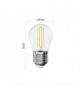 Żarówka LED Filament Mini Globe E27 1,8 W (25 W) 250 lm neutralna biel EMOS ZF6D03
