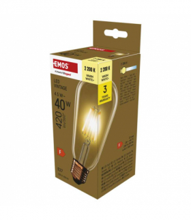 Żarówka LED Vintage ST64 E27 4,5 W (40 W) 420 lm 420 lm Ciepła biel EMOS Lighting Z57032