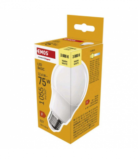 Żarówka LED Basic A60 E27 12,4 W (75 W) 1055 lm 1055 lm Ciepła biel EMOS ZL5F52
