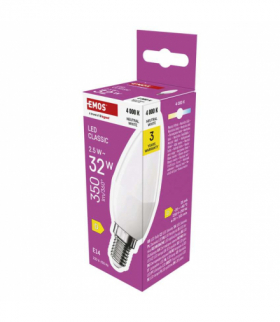 Żarówka LED Classic świeczka E14 2,5 W (32 W) 350 lm neutralna biel EMOS ZQ3D13