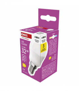 Żarówka LED Classic Mini Globe E14 2,5 W (32 W) 350 lm neutralna biel EMOS ZQ1D13