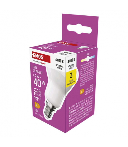 Żarówka LED Classic R50 E14 4,2 W (40 W) 470 lm neutralna biel EMOS ZQ7E23