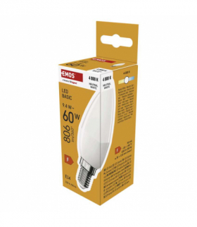 Żarówka LED Basic świeczka E14 9,4 W (60 W) 806 lm 806 lm Neutralna biel EMOS ZL3F43