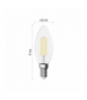 Żarówka LED Filament świeczka  E14 3,4 W (40 W) 470 lm   neutralna biel EMOS ZF3D23