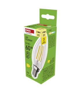 Żarówka LED Filament świeczka E14 5,9 W (60 W) 806 lm 806 lm Ciepła biel EMOS ZF3D42