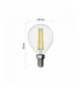 Żarówka LED Filament Mini Globe E14 1,8 W (25 W) 250 lm ciepła biel EMOS ZF1D02
