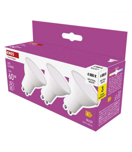 Żarówka LED Classic MR16 GU10 7 W (60 W) 806 lm neutralna EMOS ZQ8E43.3