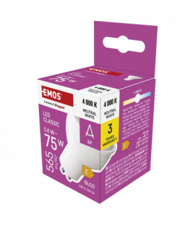 Żarówka LED Classic MR16 GU10 5,8 W (75 W) 565 lm neutralna biel EMOS ZQ8E33N