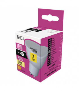 Żarówka LED Classic MR16 GU10 7 W (60 W) 800 lm ciepła biel ściemnialna EMOS ZQ8155D