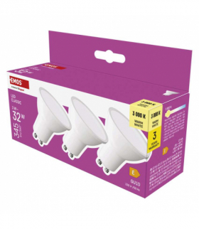 Żarówka LED Classic MR16 GU10 3 W (32 W) 345 lm ciepła biel EMOS ZQ8E12.3