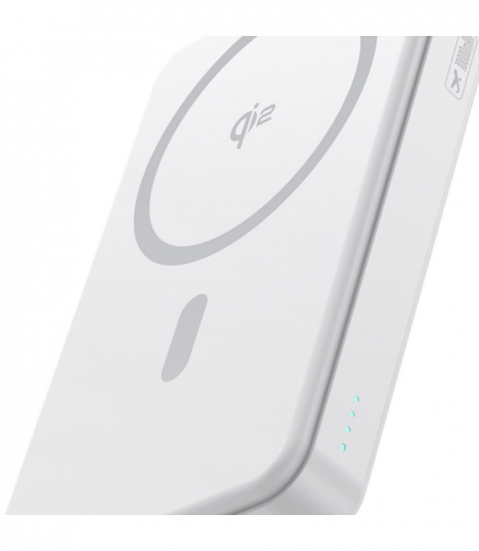 Powerbank magnetyczny Baseus Airpow Qi2 10000mAh 22.5W Biały (z kablem ładującym Simple Series Type-C do Type-C (20V/3A) 30 cm) TFO BRA014382