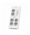 Listwa zasilająca antyprzepięciowa PHILIPS przedłużacz sieciowy 6 gniazd + 4xUSB-A + 1x USB-C 2m 16A biała TFO RTV200113