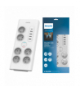 Listwa zasilająca antyprzepięciowa PHILIPS przedłużacz sieciowy 6 gniazd + 4xUSB-A + 1x USB-C 2m 16A biała TFO RTV200113