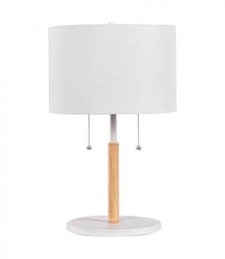 Lampa stołowa Fogo 2xE27 biała Light Prestige LP-0304/2T WH