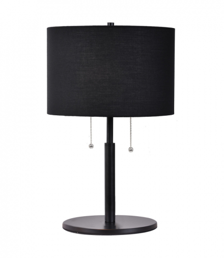 Lampa stołowa Fogo 2xE27 czarna Light Prestige LP-0304/2T BK