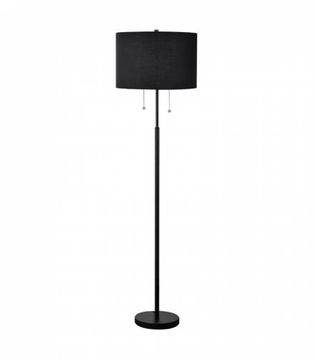 Lampa stojąca Fogo 2xE27 czarna Light Prestige LP-0304/2F BK