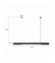 Lampa wisząca Cali L LED CCT Tuya czarna Light Prestige LP-1301/1P L BK Smart