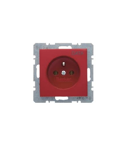 Gniazdo z uziemieniem z nadrukiem "DATA" z kluczem czerwony