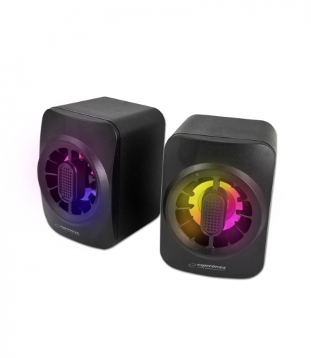Głośniki 2.0 usb led rainbow sakara Esperanza EGS104 ESP-EGS104