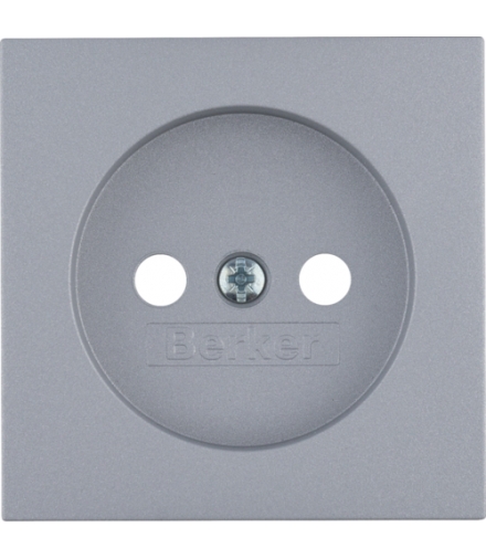 Płytka czołowa do gniazda bez uziemienia alu mat