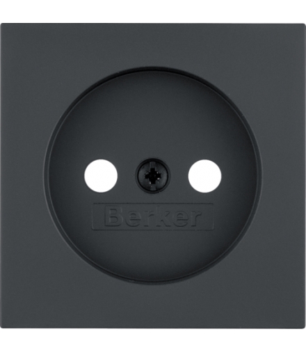 Płytka czołowa do gniazda bez uziemienia antracyt mat