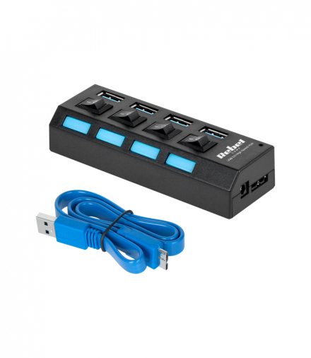HUB USB 3.0 4 portowy Rebel LEC-KOM0940