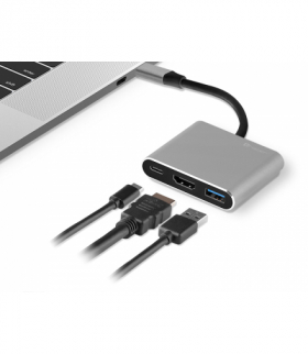 ADAPTER TRACER A-1, USB-C, HDMI 4K, USB 3.0, PDW 100W TRACER TRAPOD46847