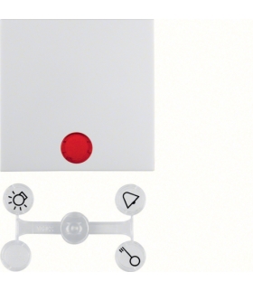 Klawisz z 5 dołączonymi soczewkami do łączników 1-klawiszowych biały