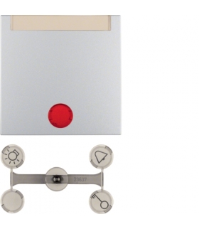 Klawisz z 5 dołączonymi soczewkami z polem opisowym do łączników 1-klawiszowych alu mat