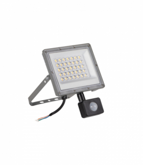 Naświetlacz LED ACETE 30W CCT SE GR szary wolne końce przewodów Kanlux 38497