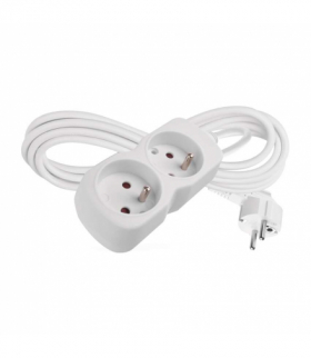 Przedłużacz 3 m 2 gniazdo biały PVC 1 mm2 EMOS P0213