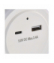 Ładowarka USB-A + USB-C, 5V, 3,4A, z lampką nocna LED do gniazdka 230V z czujnikiem zmierzchowym, 3× LED EMOS P3323