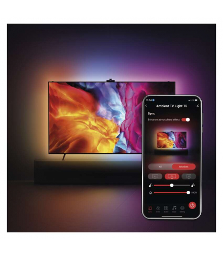 GoSmart Oświetlenie telewizora Ambilight 75“ (189 cm) EMOS ZTV75