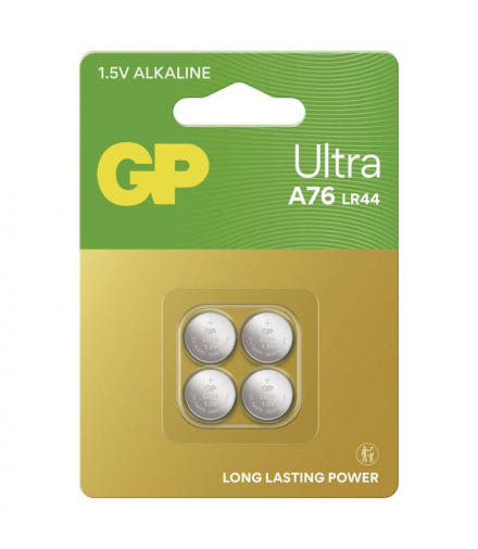 GP Ultra Bateria alkaliczna guzikowa A76U (LR44) 4BL GP B30764