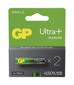 GP Bateria alkaliczna ULTRA PLUS AAA (LR03) 2PP GP B03112