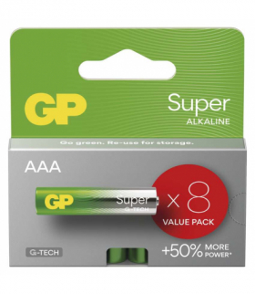 GP Bateria alkaliczna SUPER AAA (LR03) 8 szt value pack GP B01138