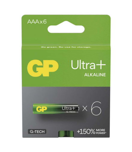GP Bateria alkaliczna ULTRA PLUS AAA (LR03) 6PP GP B03116