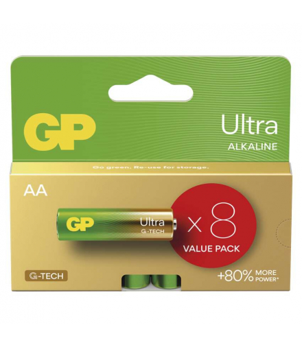 GP Bateria alkaliczna ULTRA AA (LR6) 8VP GP B02238