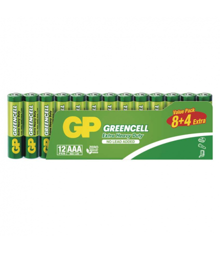 GP Bateria cynkowa GREENCELL AAA (R03) 8+4SH GP B1210F